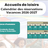 ALSH-Calendrier des réservations 2026/2027