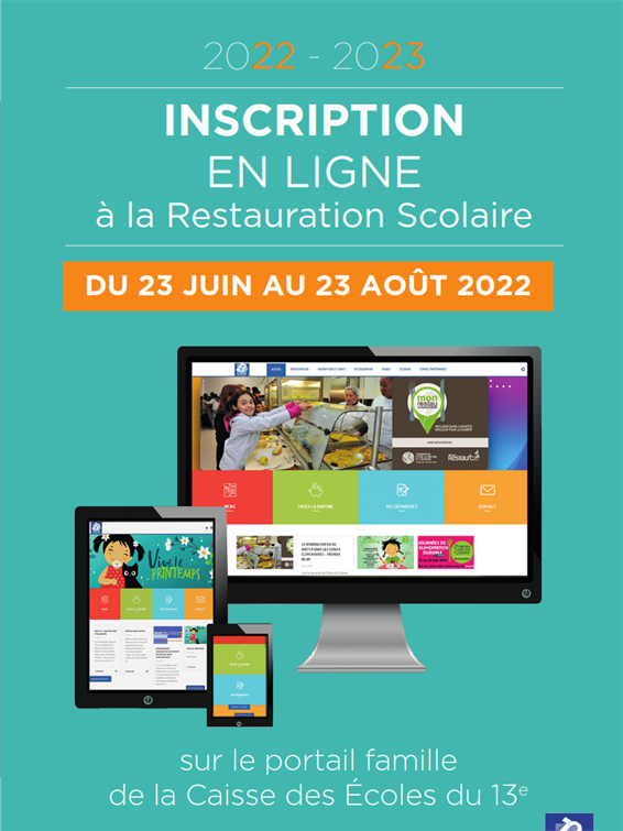 Inscriptions restauration scolaire 2022-2023