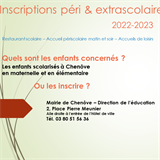 INSCRIPTIONS AUX ACTIVITES PERI-EXTRASCOLAIRES  2022/2023