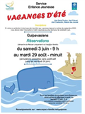 Réservations alsh vacances d'été 