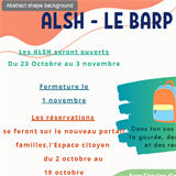 Programmes vacances de la Toussaint