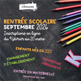 MODALITÉS D'INSCRIPTION SCOLAIRE 2026 / 2027