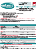 Fiche de pré-inscription scolaire 2026-2027