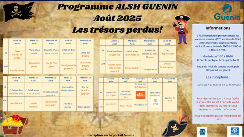 Programme ALSH été 2025 Août