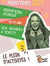 Vacances de Printemps 2025 : Programme des animations jeunes