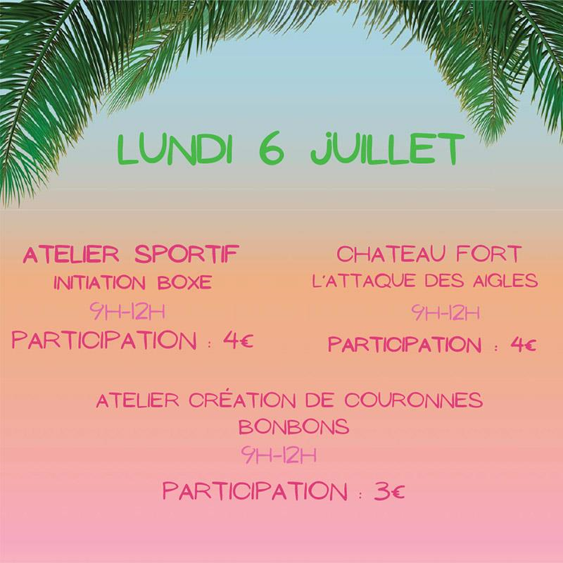 Animations jeunes vacances été - Juillet 2026