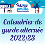 Calendrier de garde alternée 2022/2023