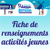  Fiche de renseignements Animations jeunes Vacances