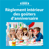 Règlement intérieur des goûters d'anniversaire