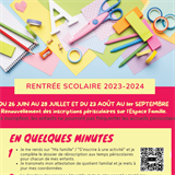 Réinscription aux temps périscolaires en septembre Réinscription aux temps périscolaires en septembre