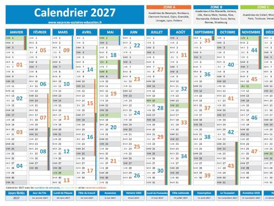 Calendrier inscriptions vacances scolaires