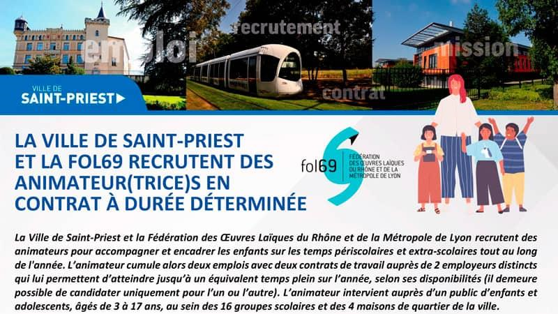 La Ville et la FOL69 recrutent des animateurs