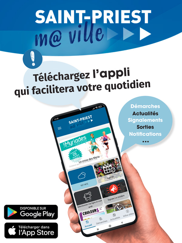 Saint-Priest ma ville : télécharger l'appli qui facilitera votre quotidien.