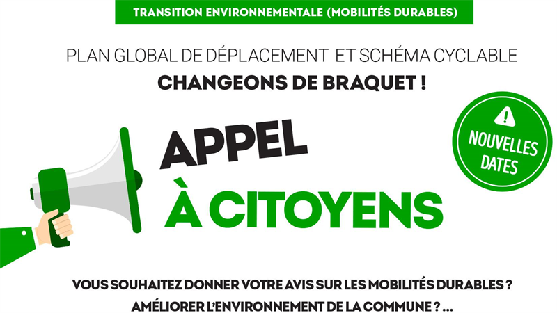 Appel à Citoyens sur les mobilités durables Appel à Citoyens sur les mobilités durables