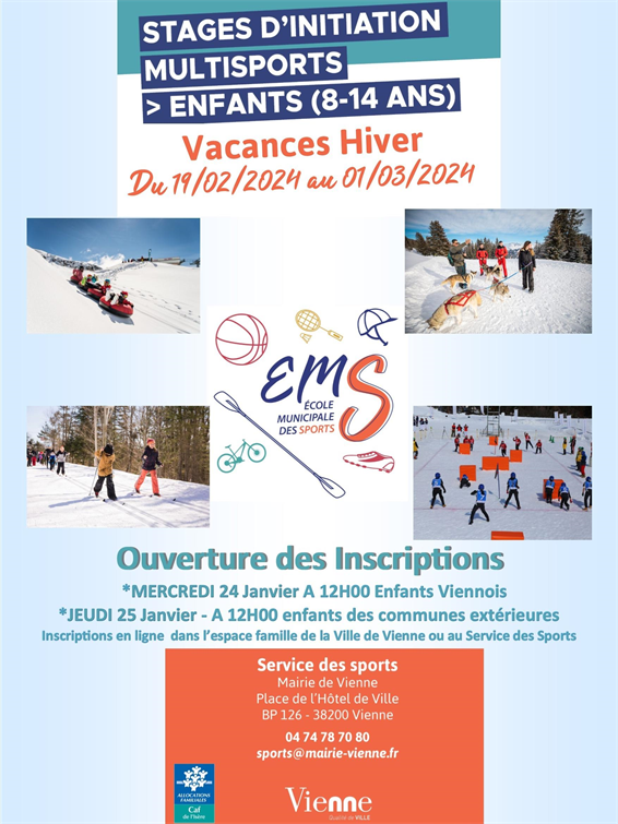 Infos Pratiques ECOLE MUNICIPALE DES SPORTS