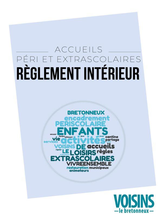 Règlement intérieur des accueils péri et extrascolaires